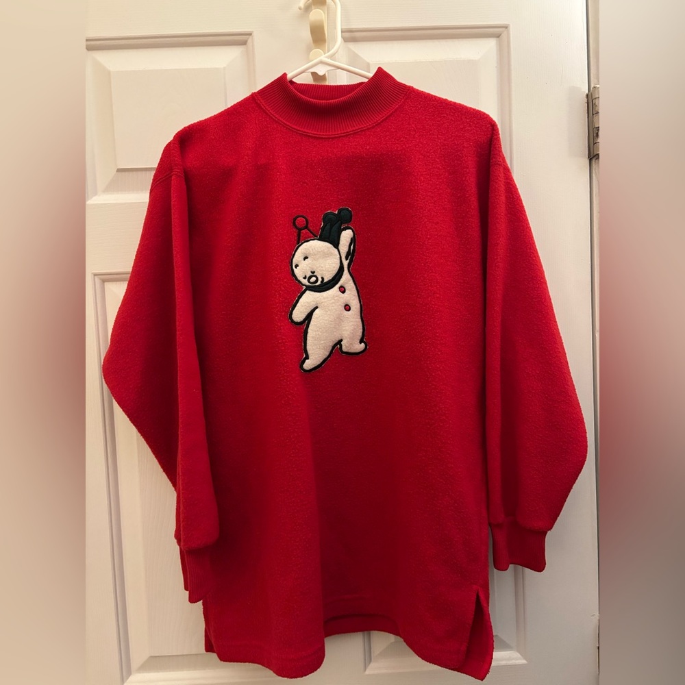 🎆5 for $25 Red Women's Sweater With Snowman Medium
